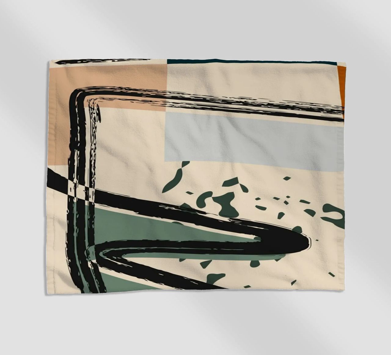 Abstract shapes and bold lines beach towel by LisaArtes