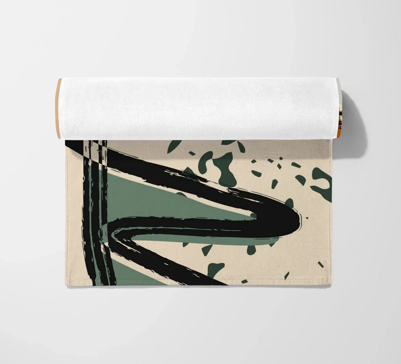 Abstract shapes and bold lines beach towel by LisaArtes