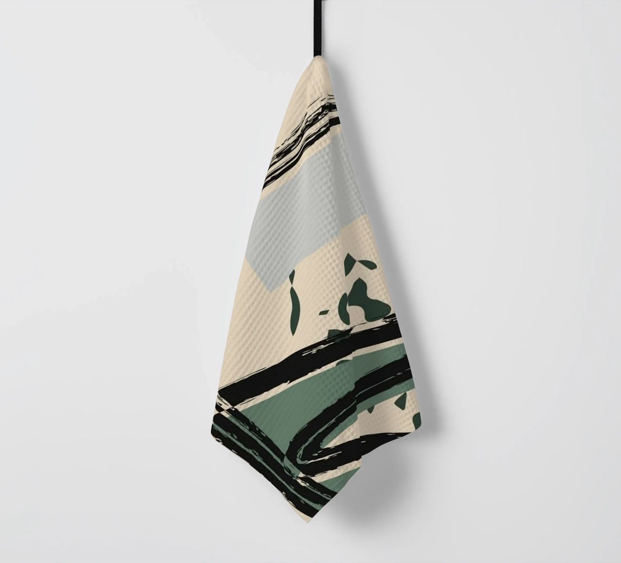 Abstract shapes and bold lines tea towel by LisaArtes