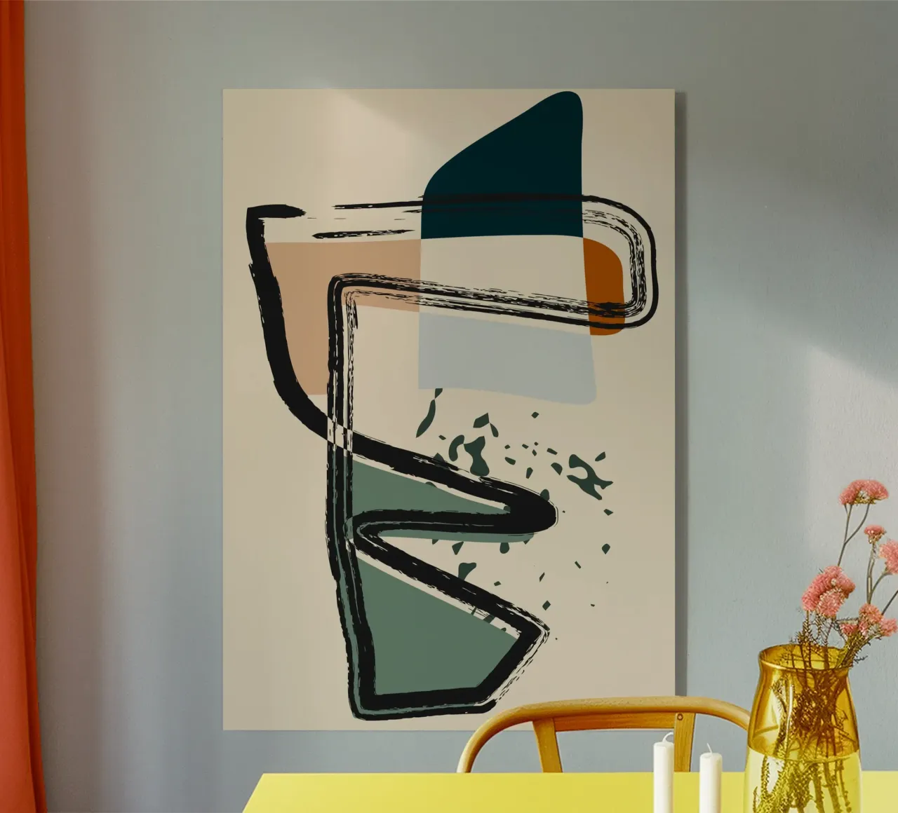 Abstract shapes and bold lines Acryl-Glas von LisaArtes