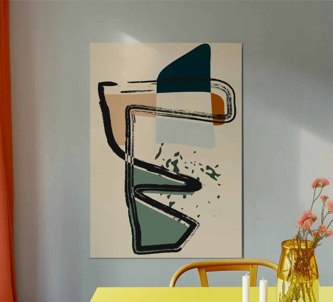 Abstract shapes and bold lines alluminio dibond da LisaArtes