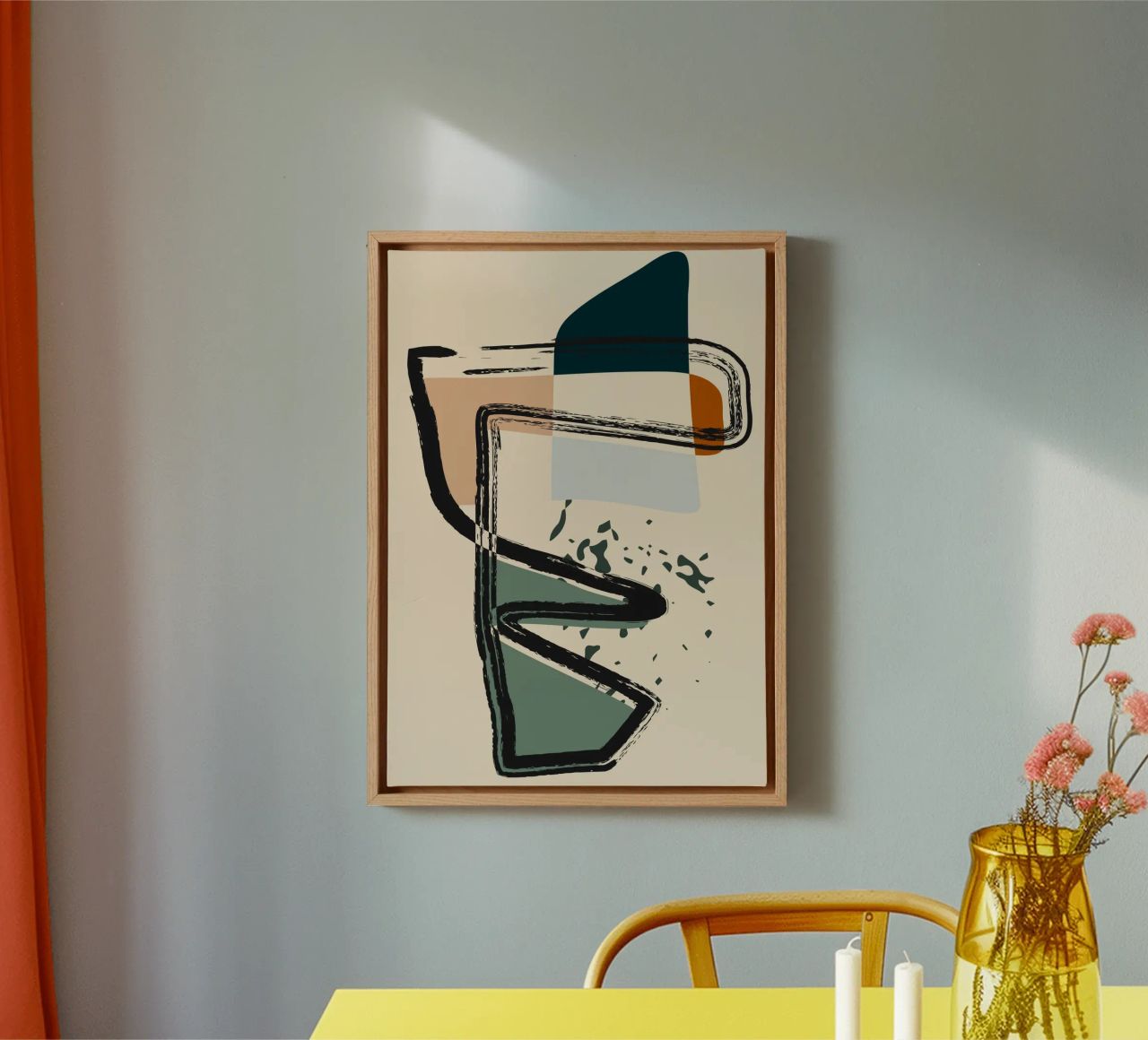 Abstract shapes and bold lines canvas by LisaArtes