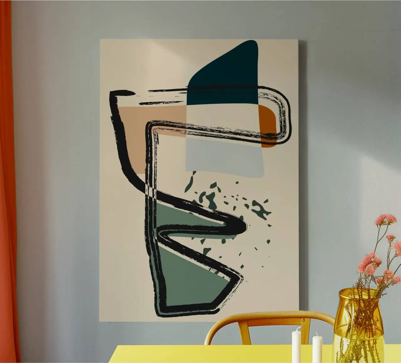 Abstract shapes and bold lines toile de LisaArtes