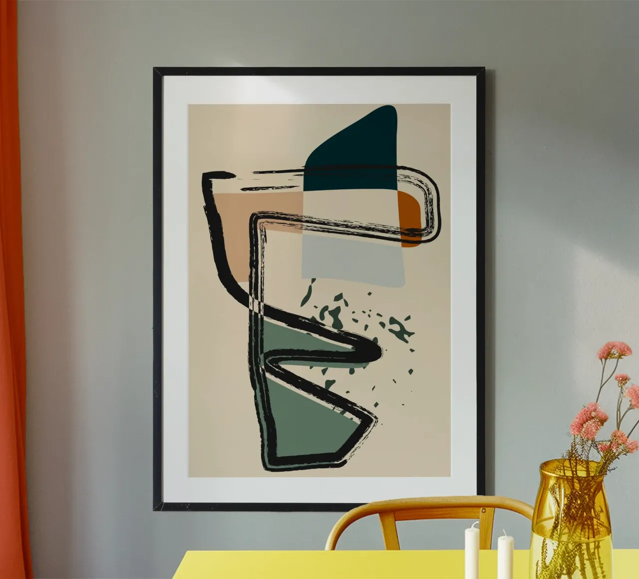 Abstract shapes and bold lines carta hahnemühle da LisaArtes