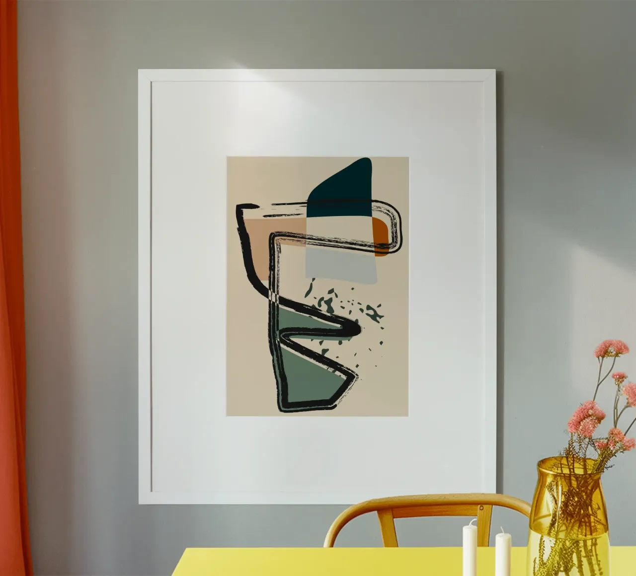 Abstract shapes and bold lines carta hahnemühle da LisaArtes