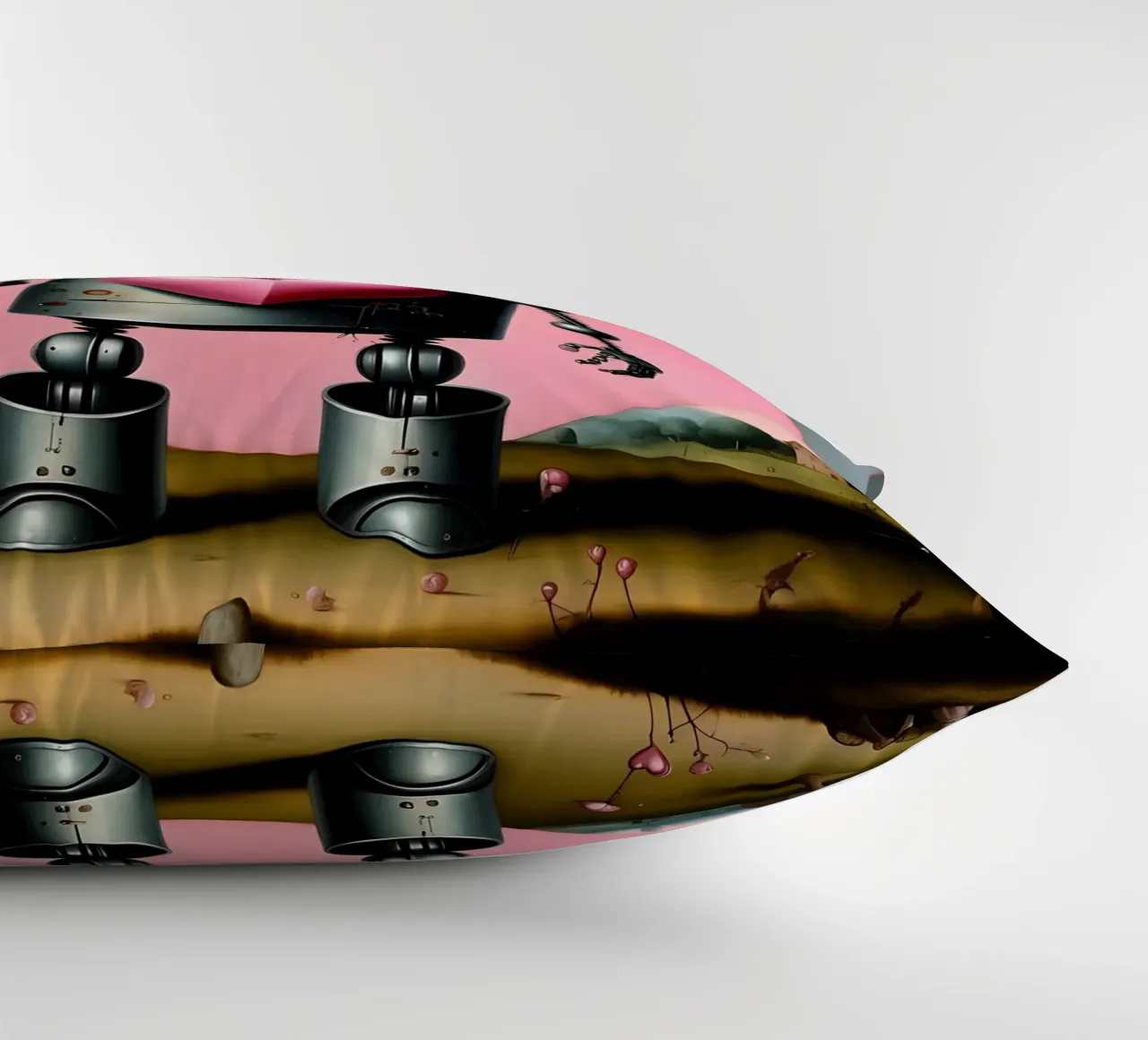 Robot con un cuore_16 cuscino da Pink- und LoveArt by LK