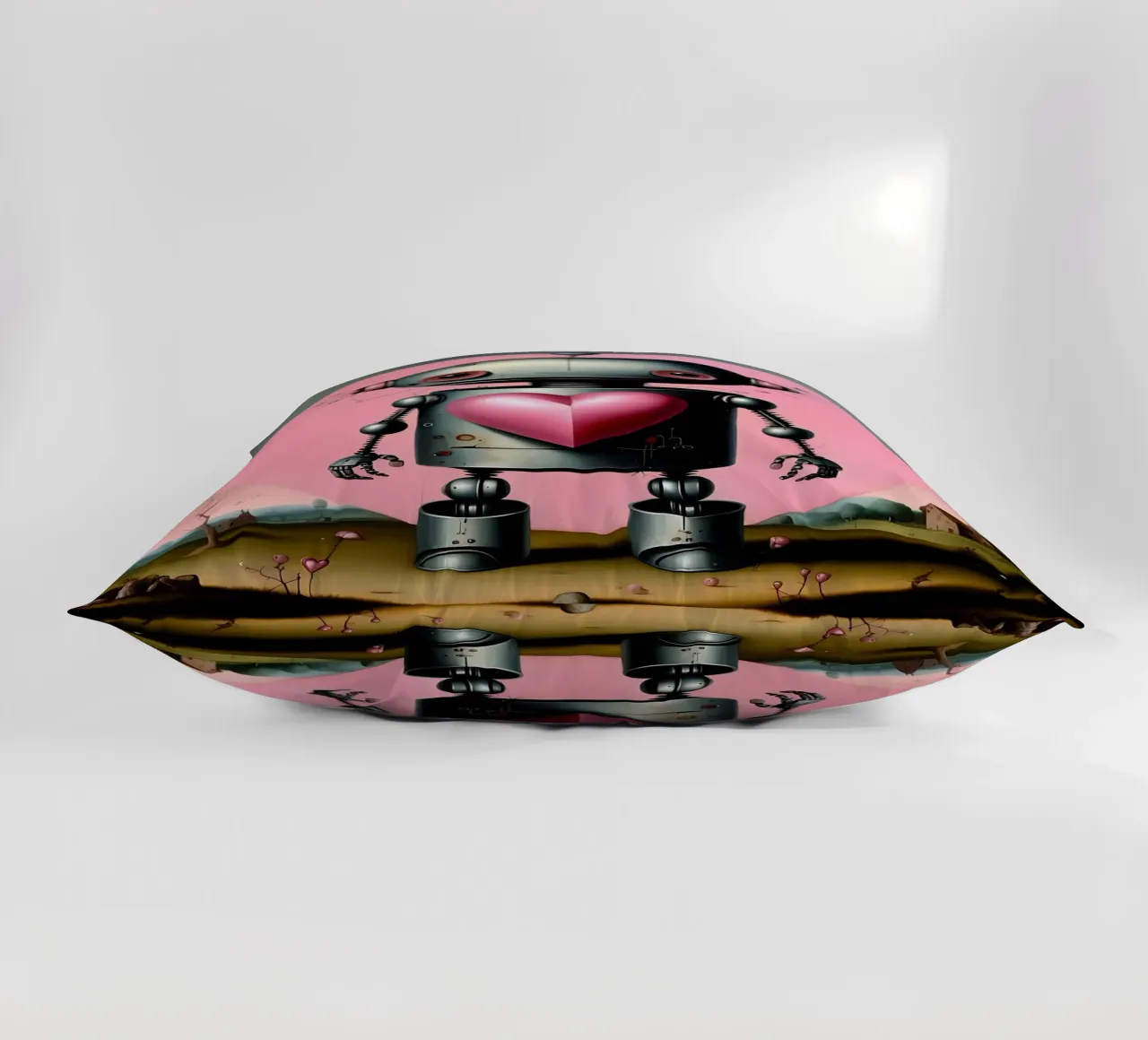 Robots met een hart_16 kussen van Pink- und LoveArt by LK