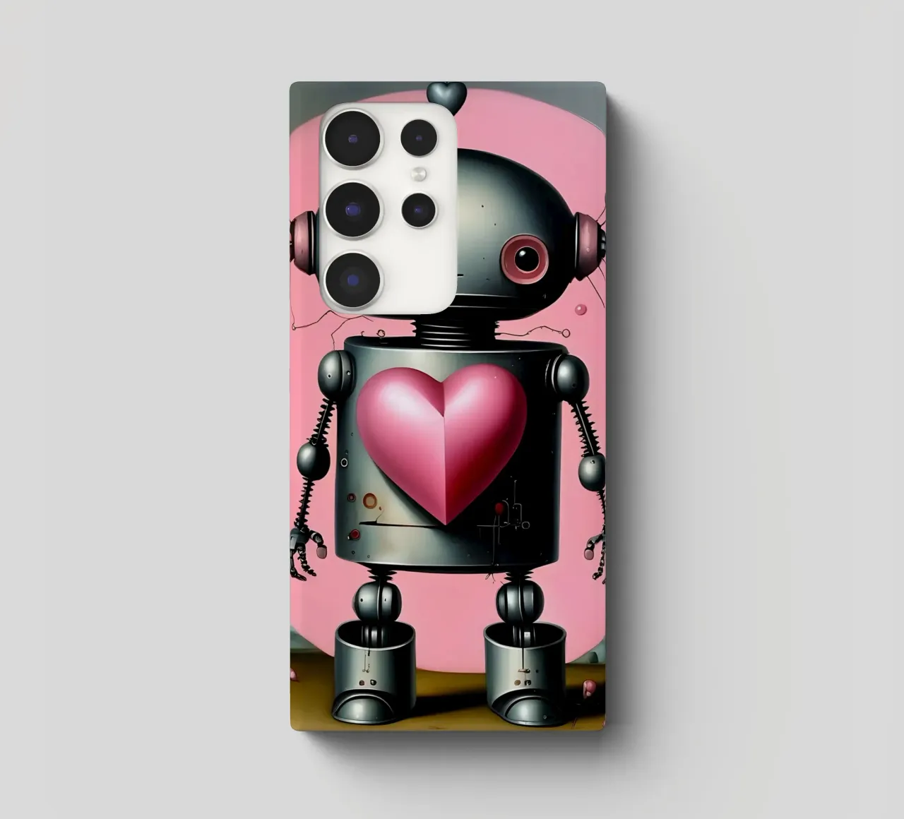 Robot con un cuore_16 cover samsung da Pink- und LoveArt by LK