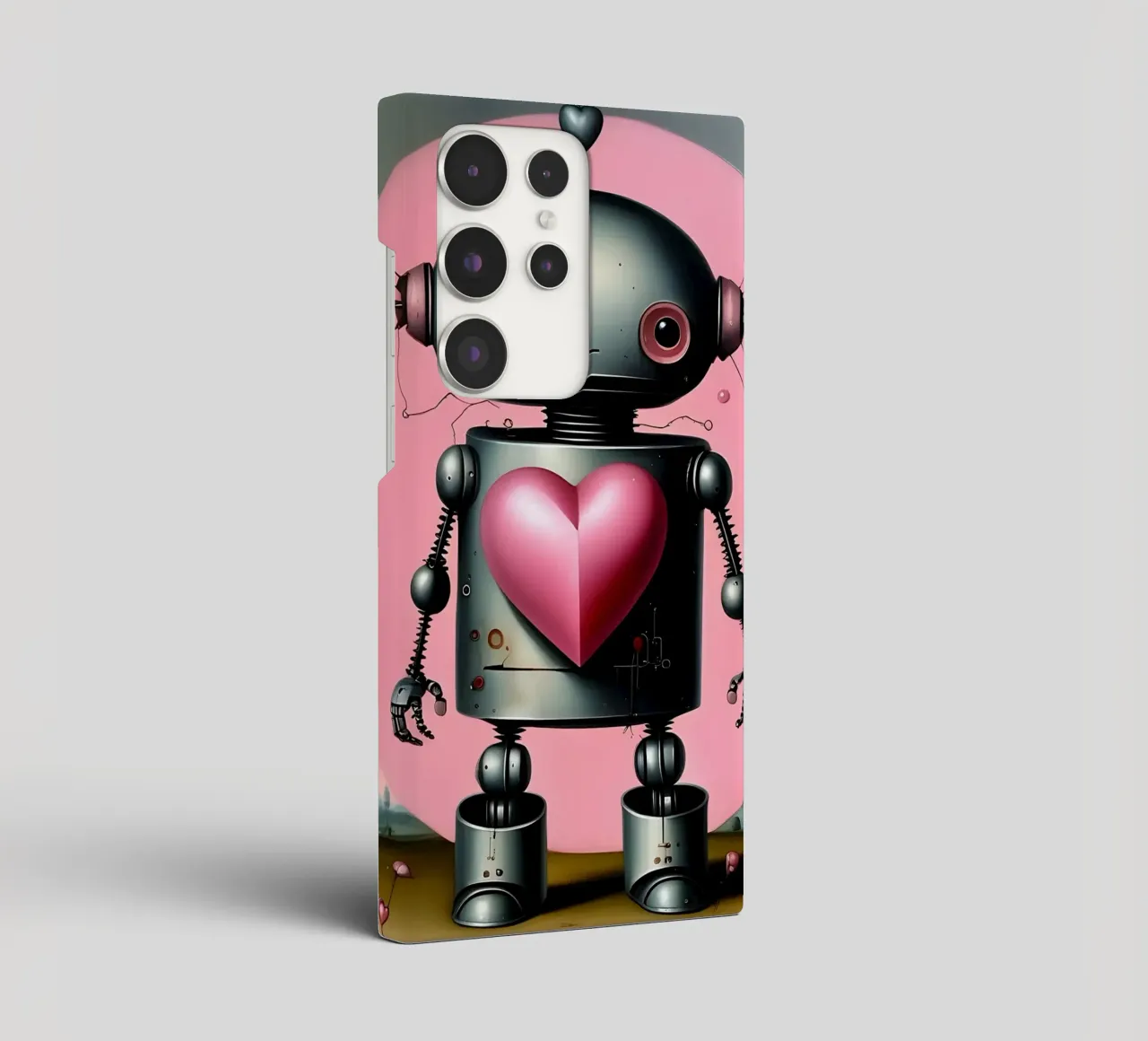 Robot con un cuore_16 cover samsung da Pink- und LoveArt by LK