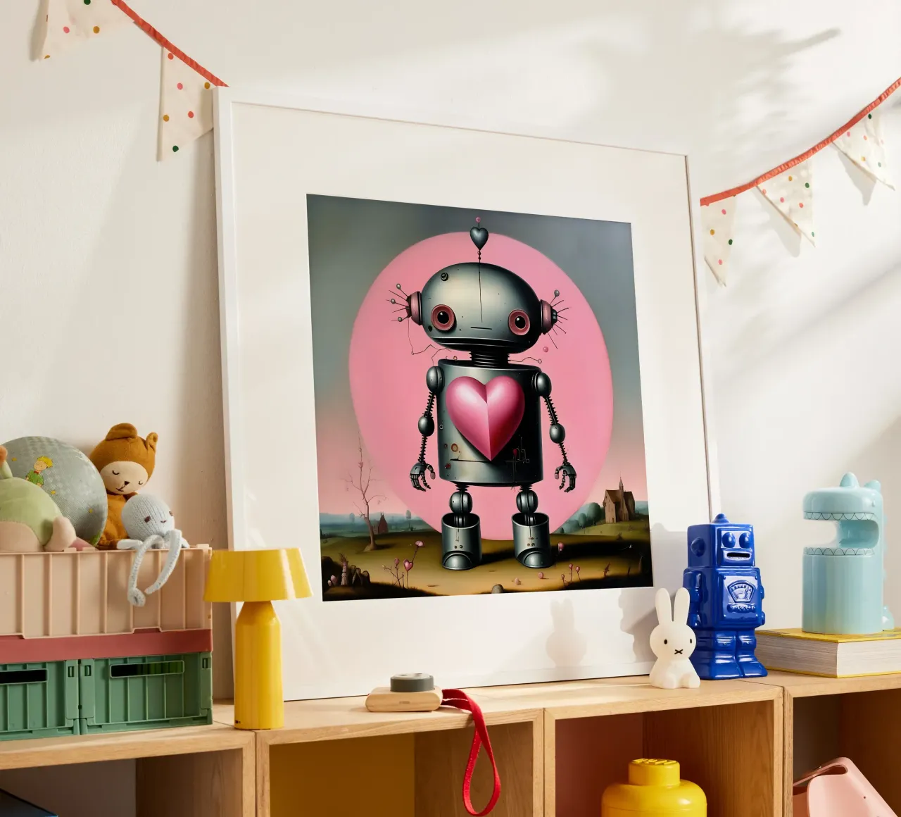 Robot con un cuore_16 carta hahnemühle da Pink- und LoveArt by LK