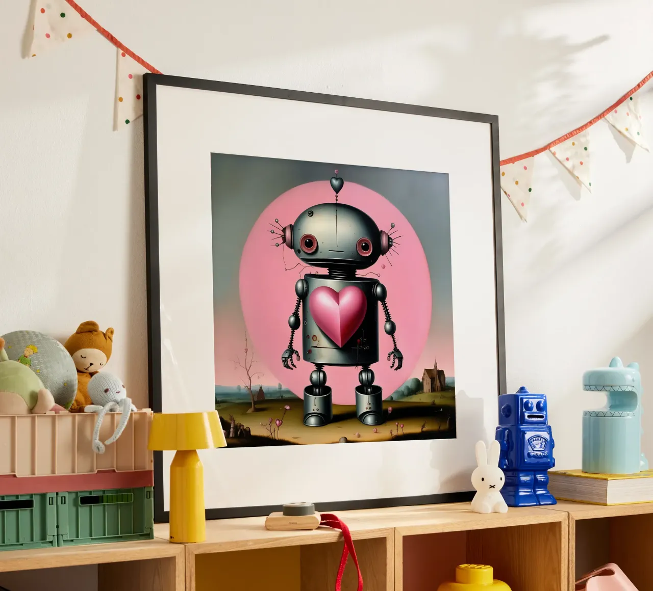 Robot con un cuore_16 carta hahnemühle da Pink- und LoveArt by LK