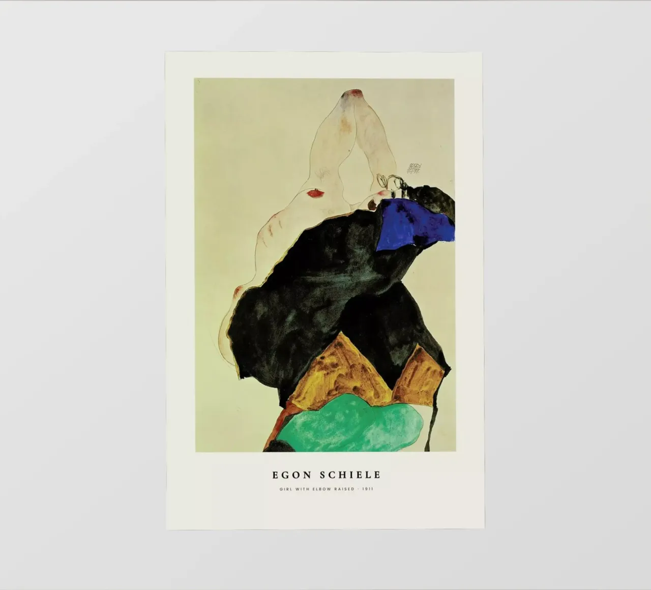 Schiele - Girl with Elbow Raised telo in pvc da ARTOTHEK