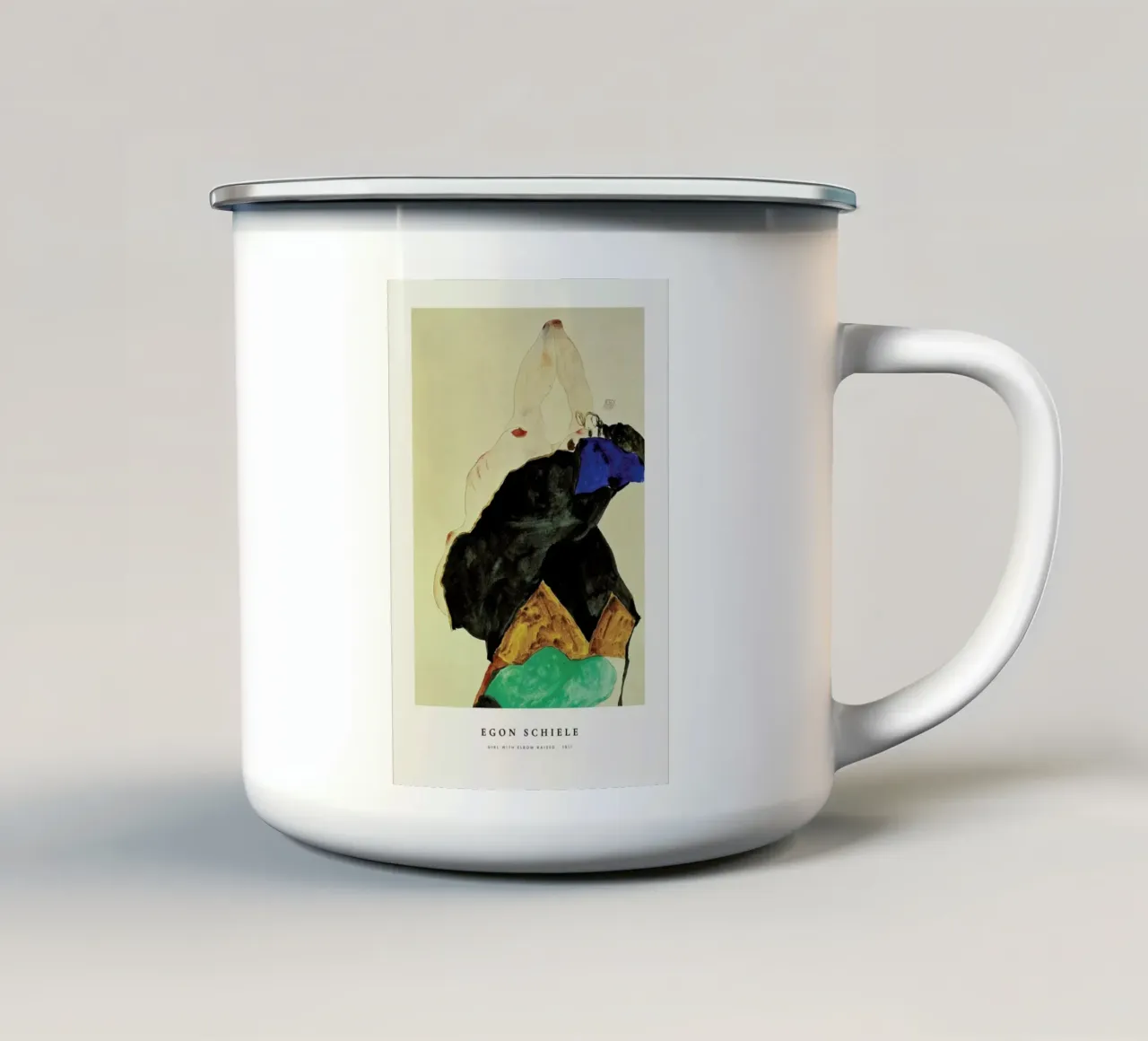 Schiele - Girl with Elbow Raised tazza in smalto da ARTOTHEK