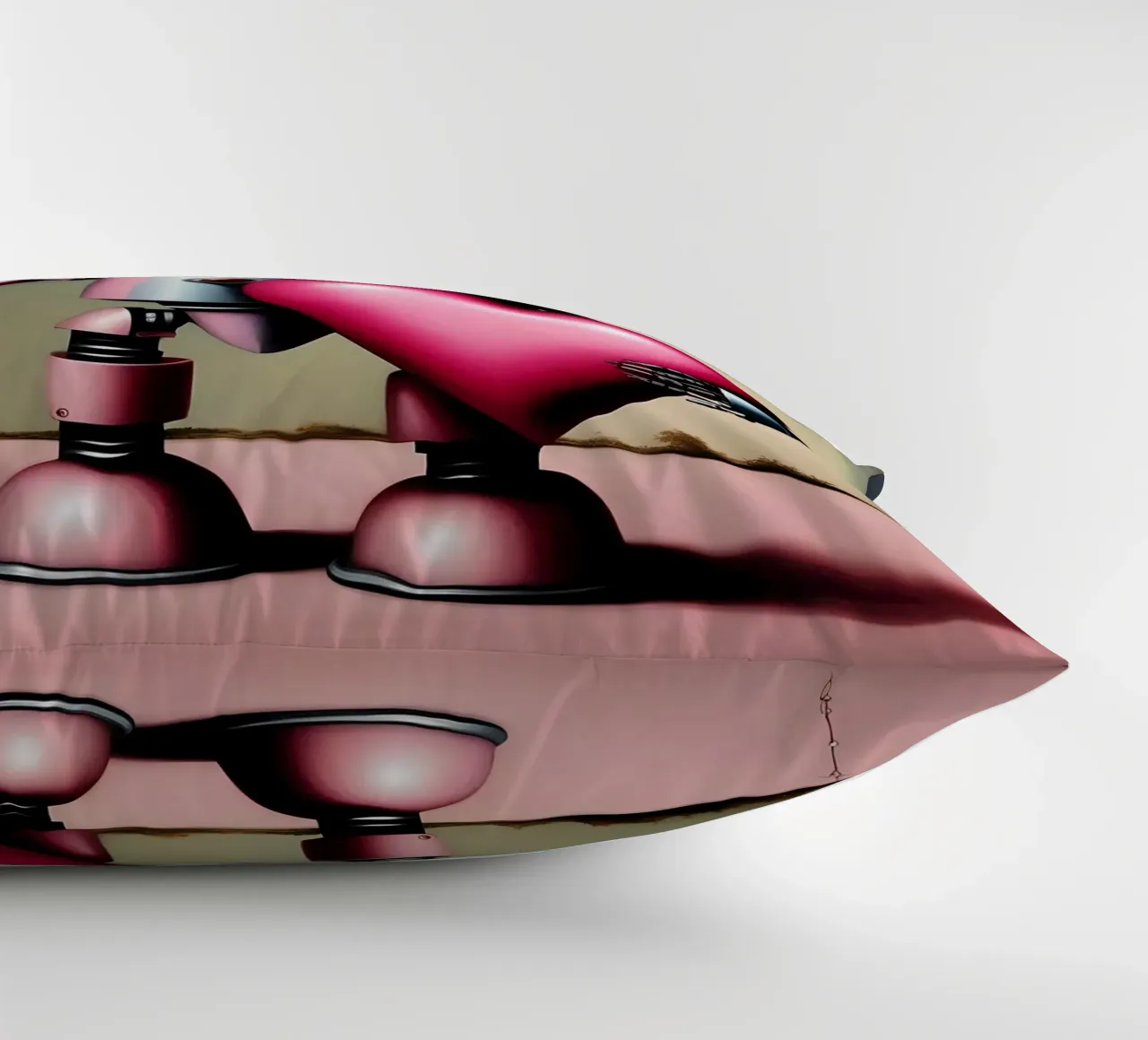 Robot con un cuore_18 cuscino da Pink- und LoveArt by LK