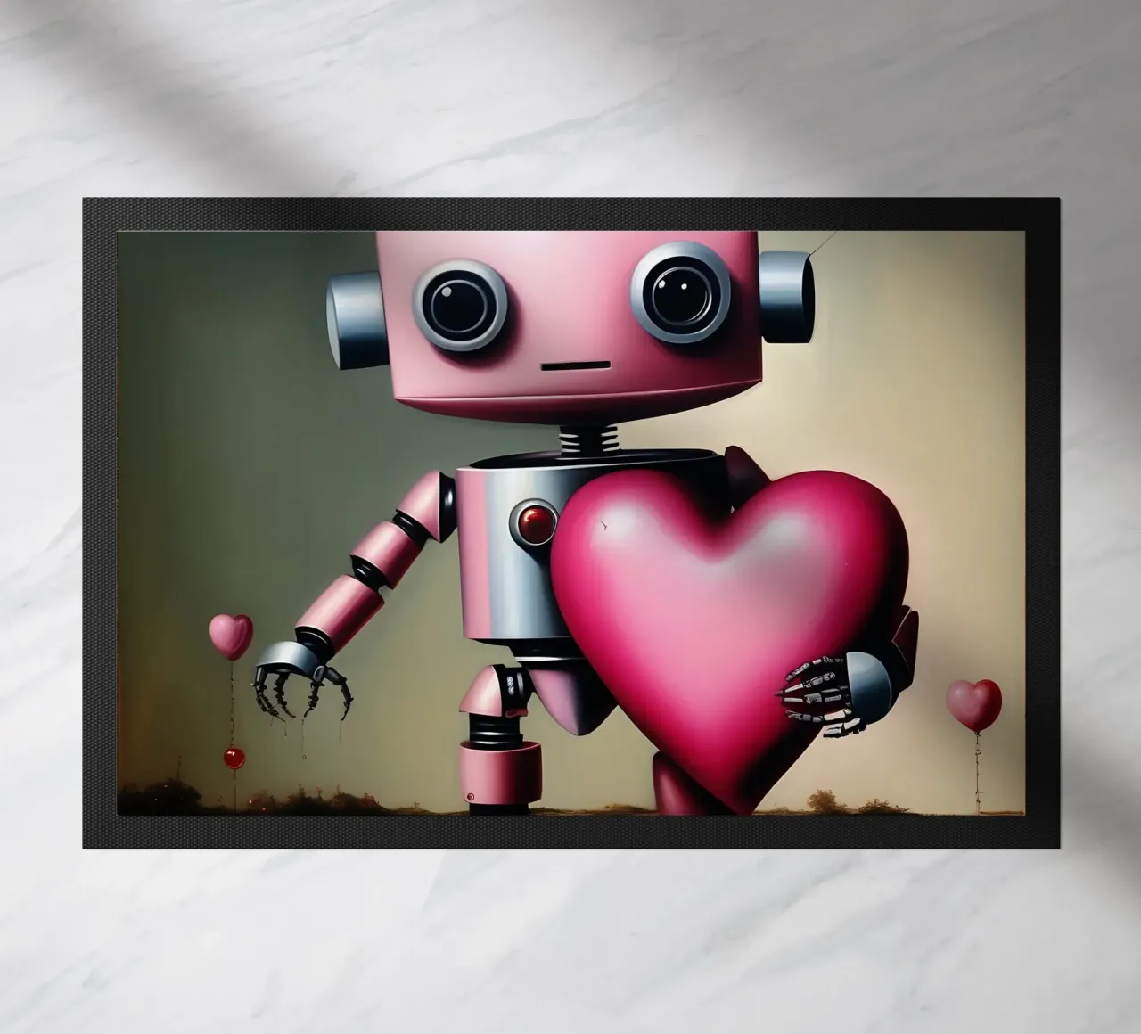 Robot con un cuore_18 zerbino da Pink- und LoveArt by LK