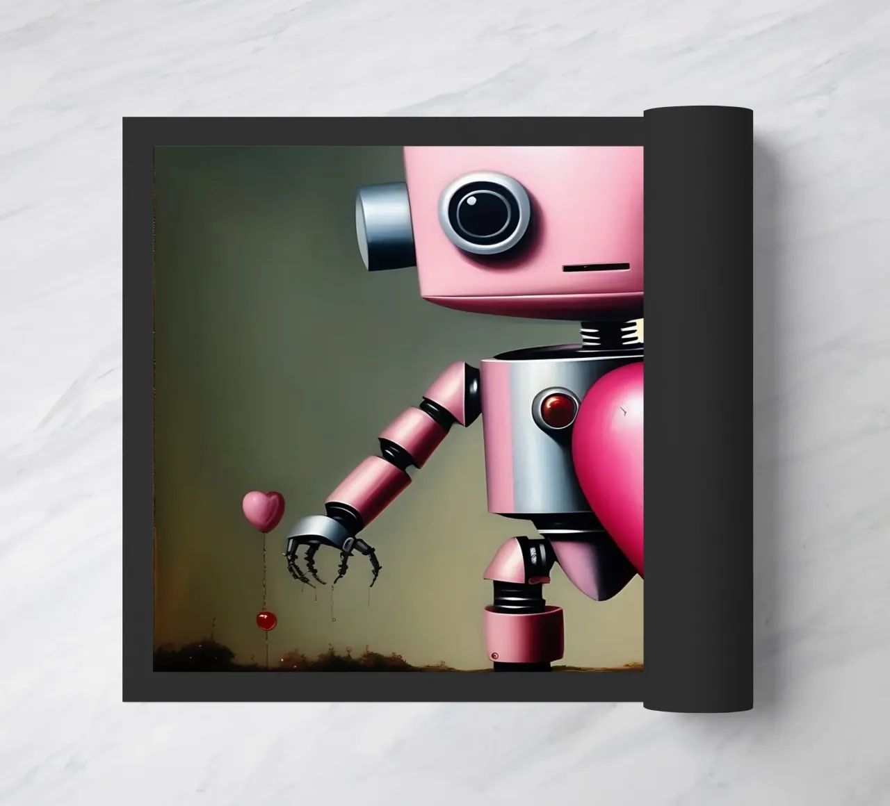 Robot con un cuore_18 zerbino da Pink- und LoveArt by LK