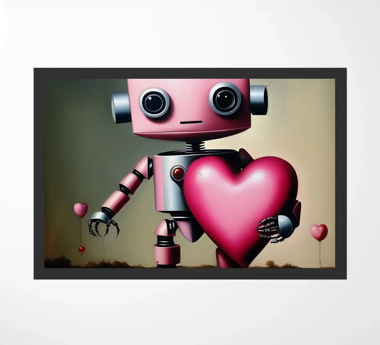 Robot con un cuore_18 zerbino da Pink- und LoveArt by LK