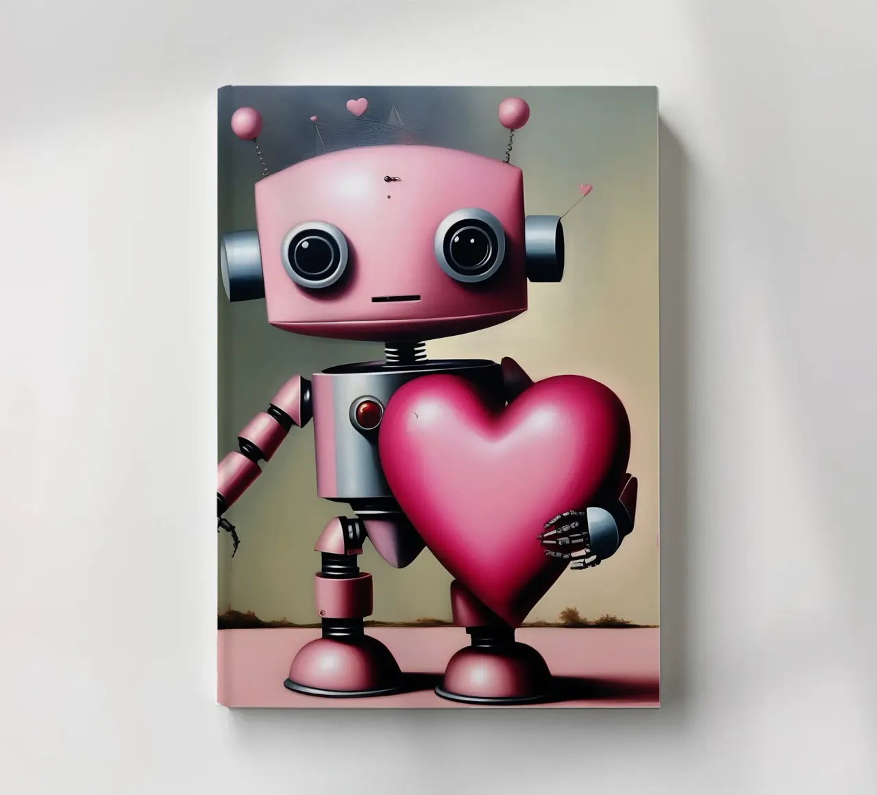 Robot con un cuore_18 diario da Pink- und LoveArt by LK