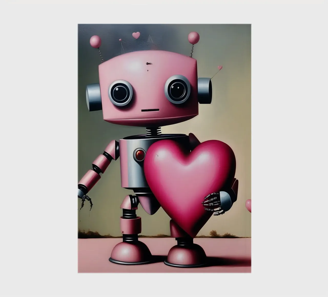 Robot con un cuore_18 diario da Pink- und LoveArt by LK