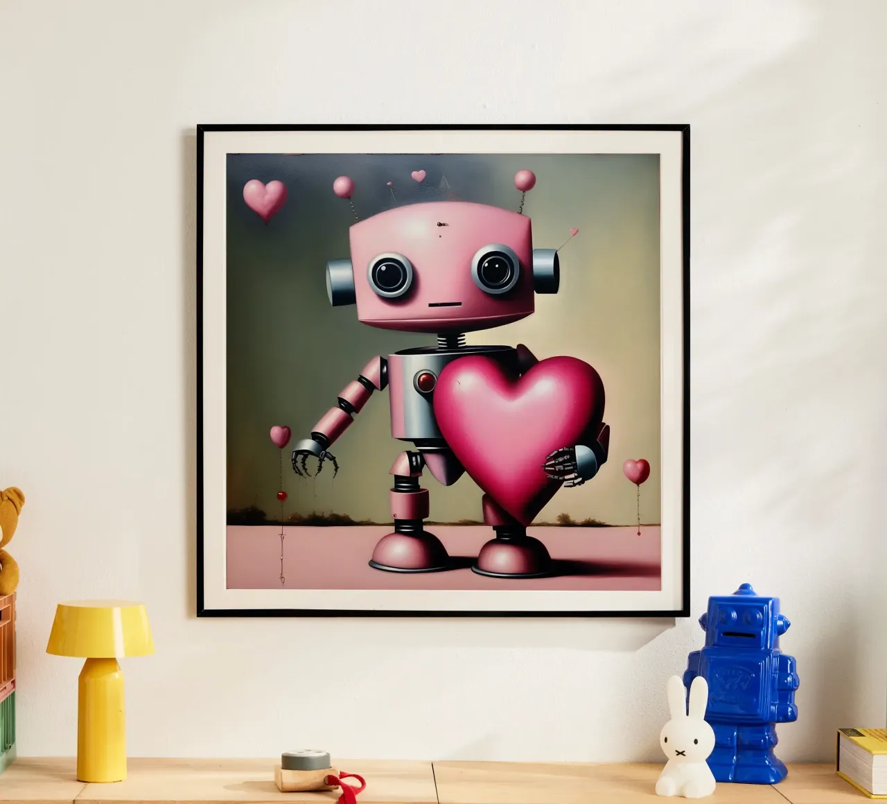 Robot con un cuore_18 carta hahnemühle da Pink- und LoveArt by LK