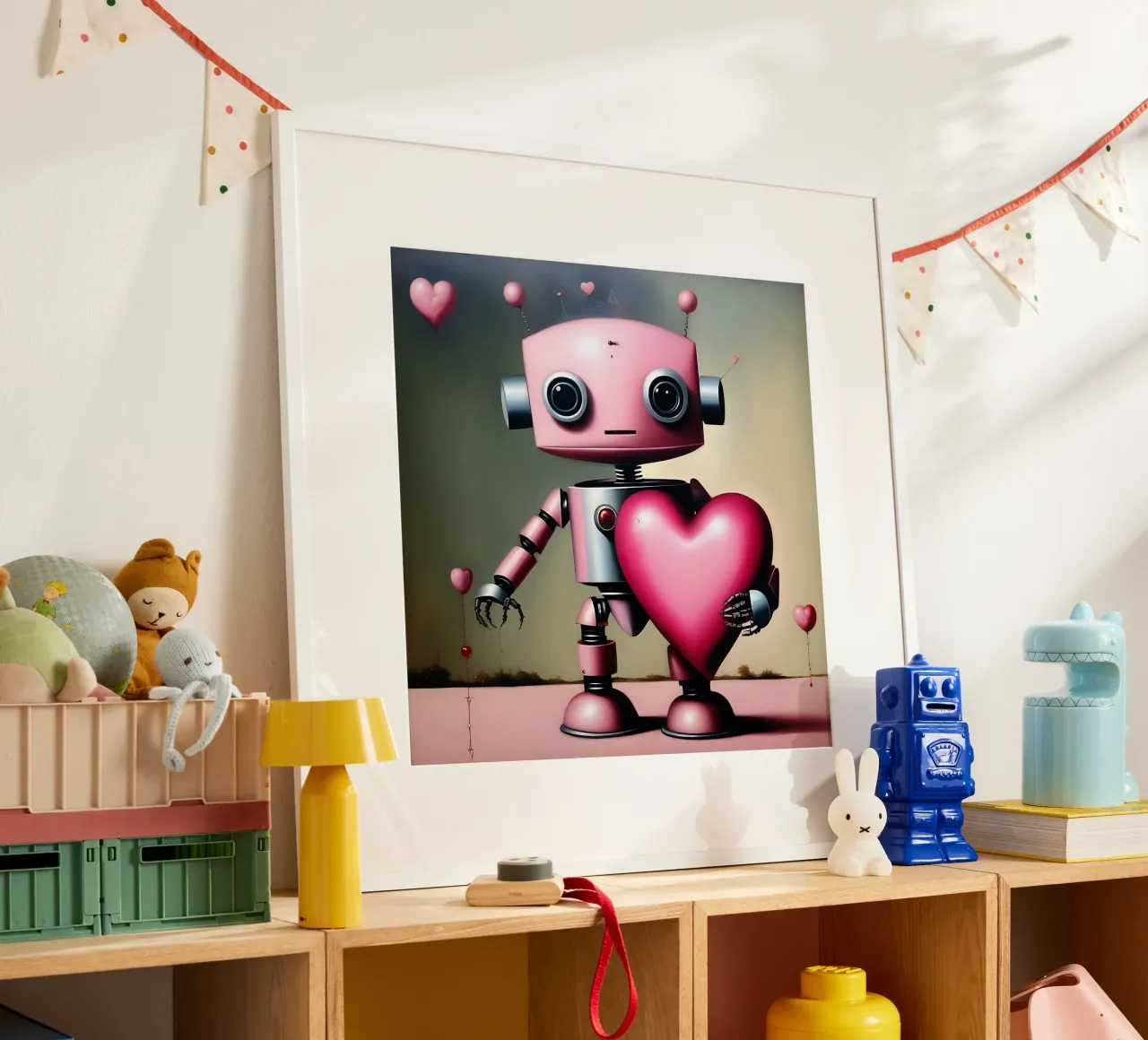 Robot con un cuore_18 carta hahnemühle da Pink- und LoveArt by LK