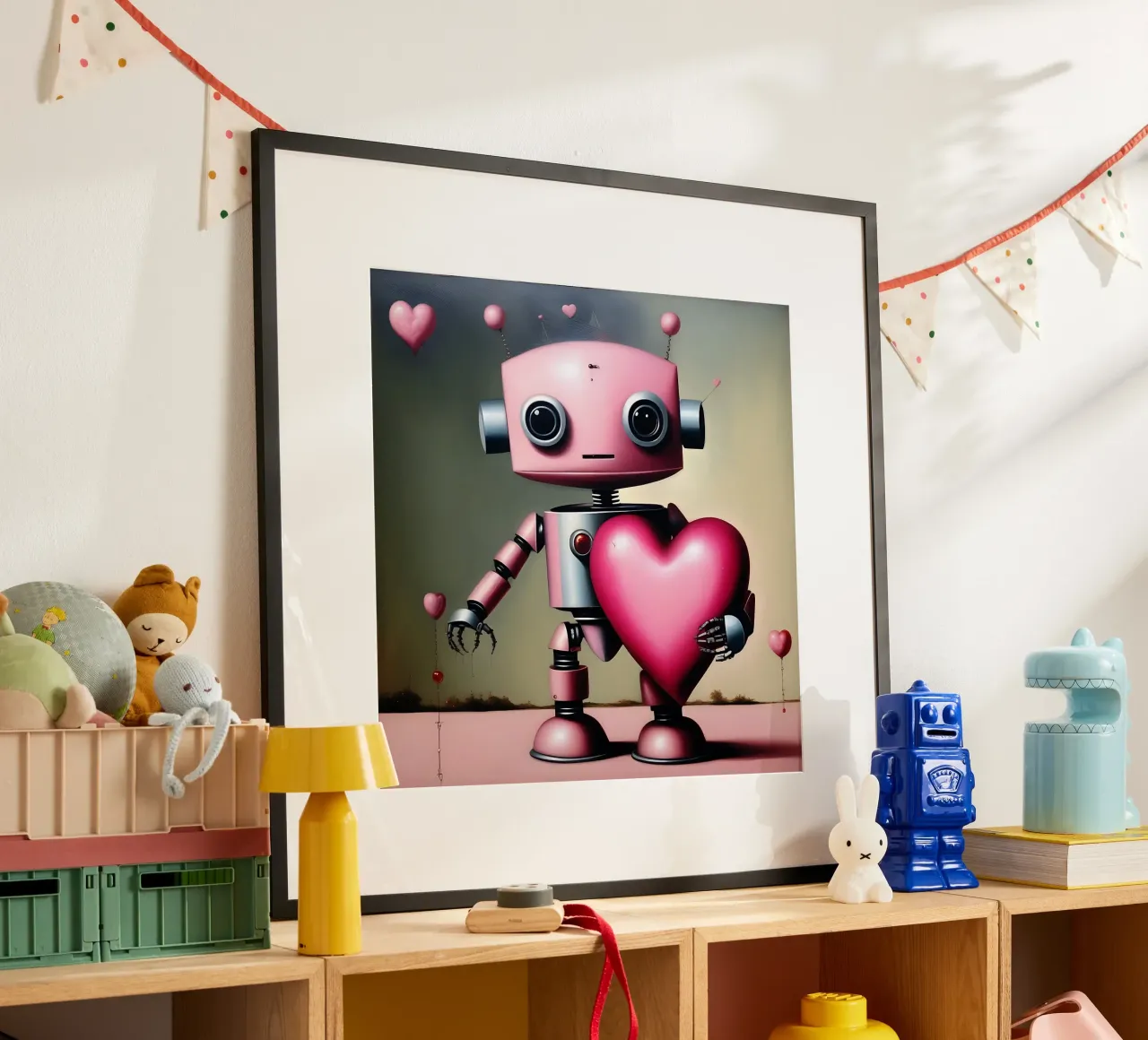 Robot con un cuore_18 carta hahnemühle da Pink- und LoveArt by LK