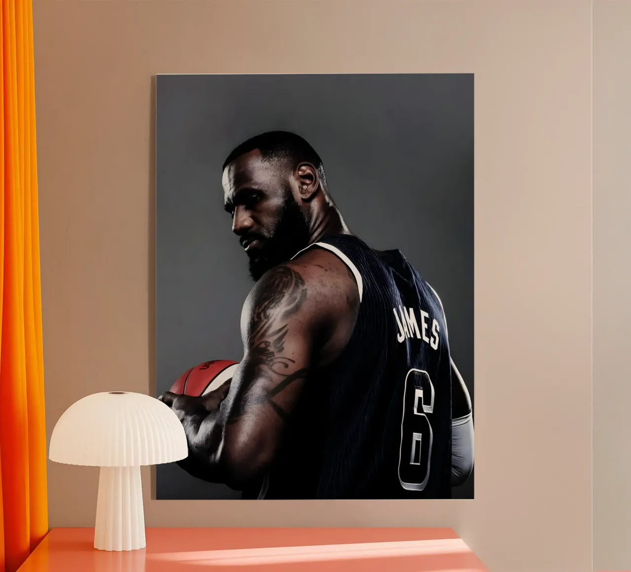 L. James plexiglass da Low poly art