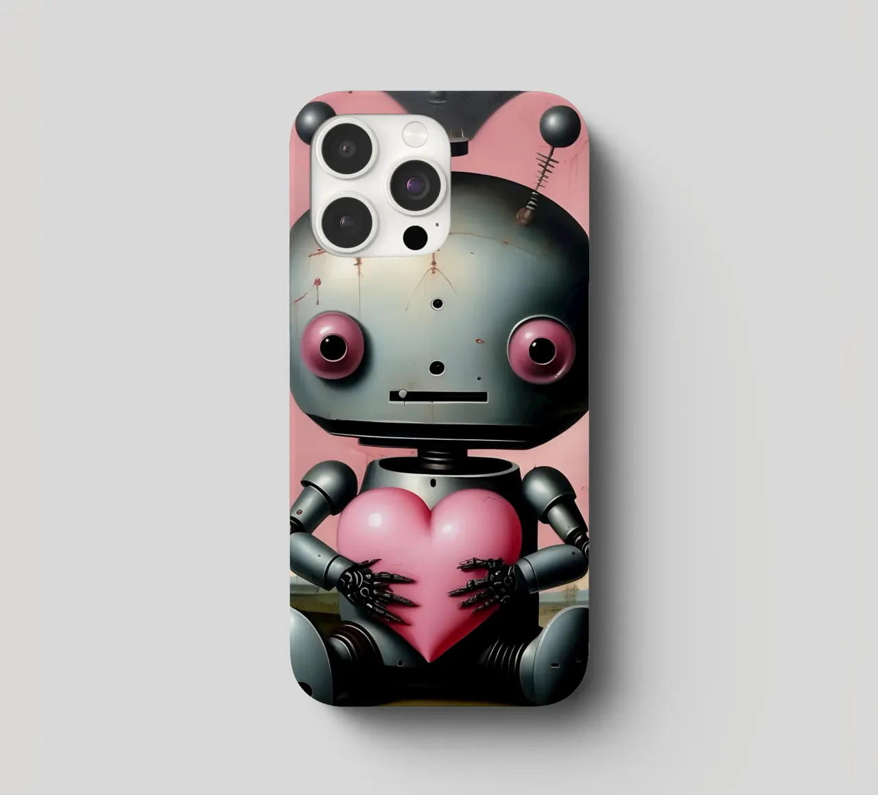 Robot con un cuore_19 cover iphone da Pink- und LoveArt by LK