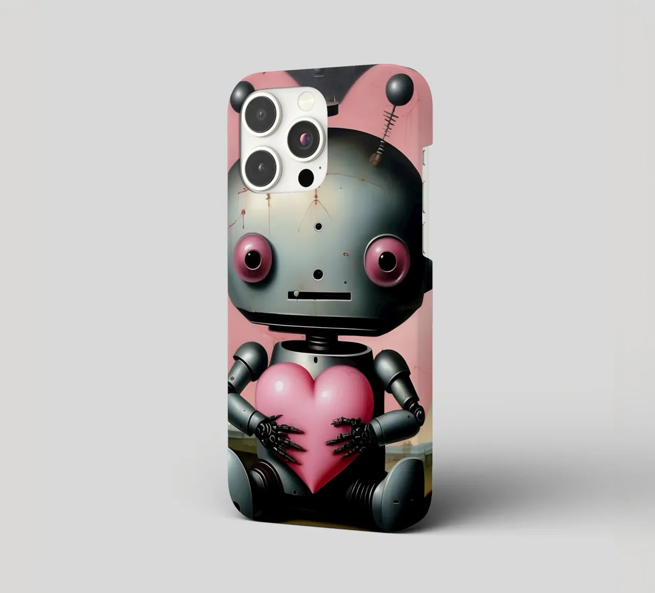 Robot con un cuore_19 cover iphone da Pink- und LoveArt by LK