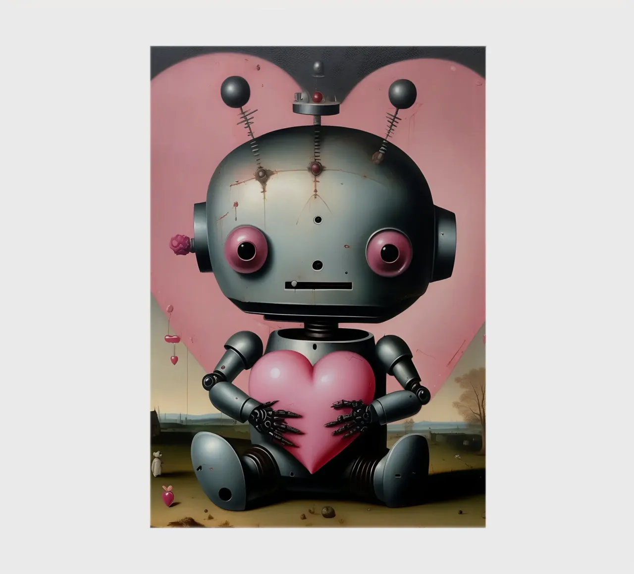 Robots con corazón_19 cuaderno de Pink- und LoveArt by LK