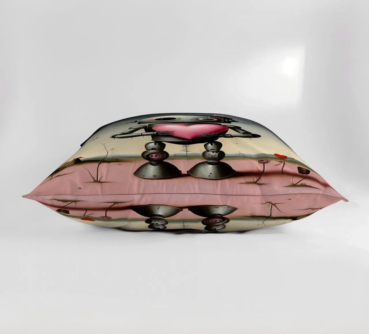 Roboter mit Herz_20 Kissen von Pink- und LoveArt by LK