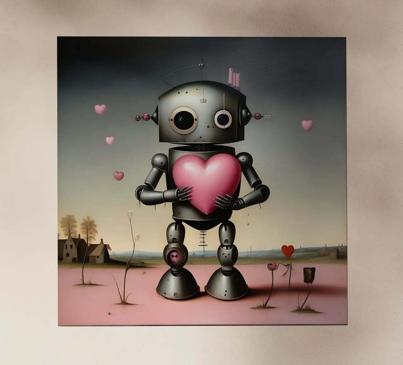 Robot con un cuore_20 pellicola backlit da Pink- und LoveArt by LK