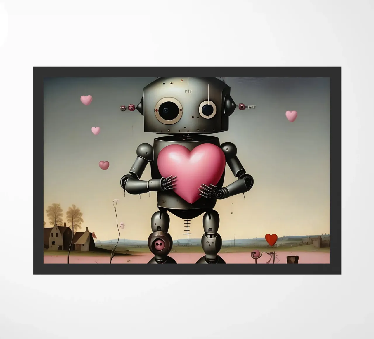 Robot con un cuore_20 zerbino da Pink- und LoveArt by LK