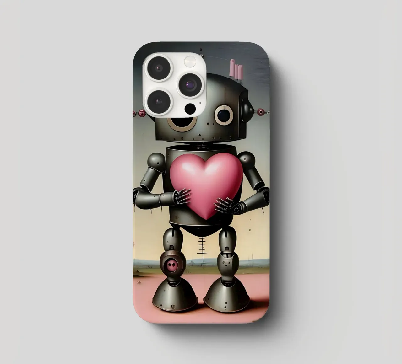 Robot con un cuore_20 cover iphone da Pink- und LoveArt by LK