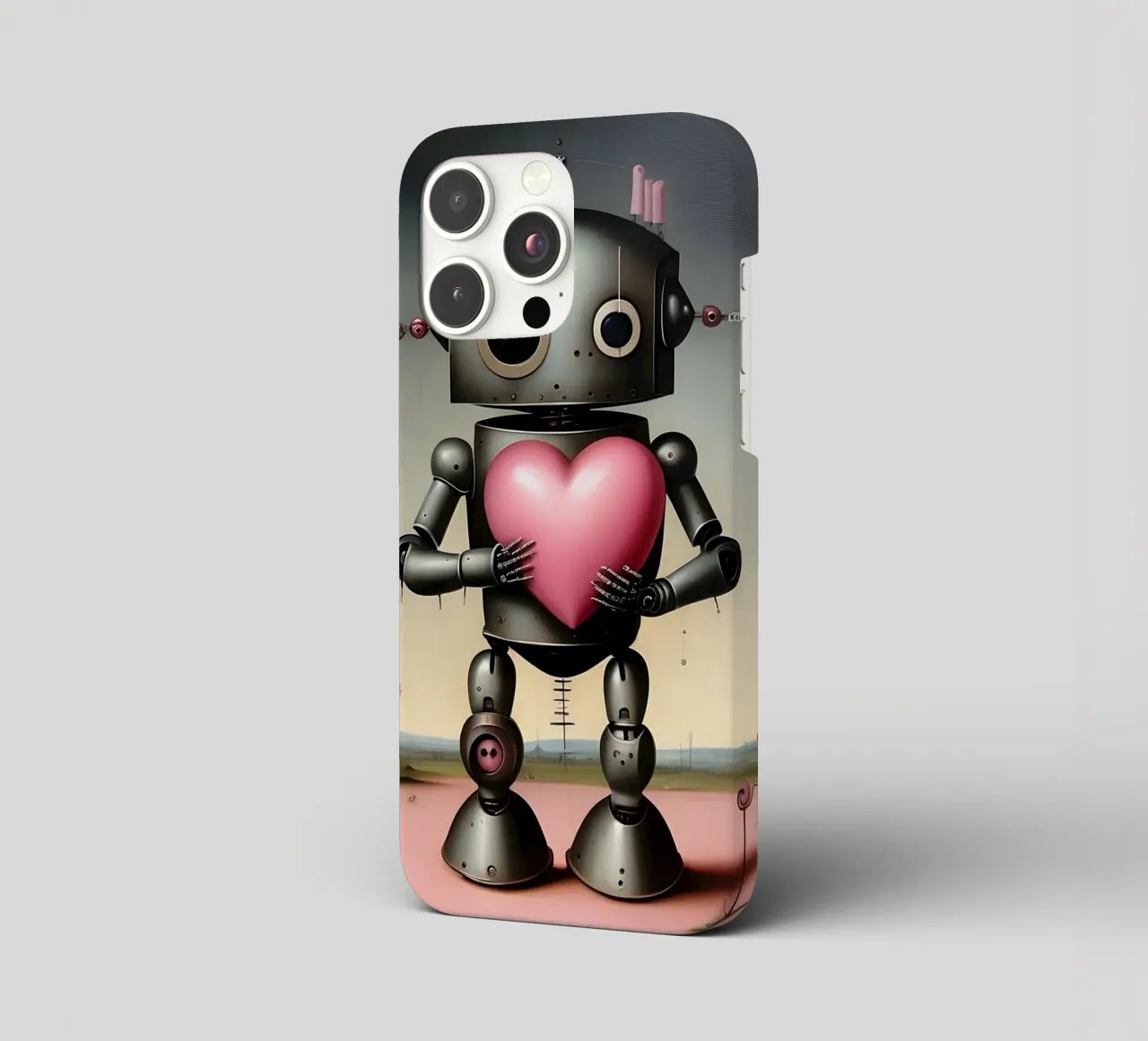 Robot con un cuore_20 cover iphone da Pink- und LoveArt by LK