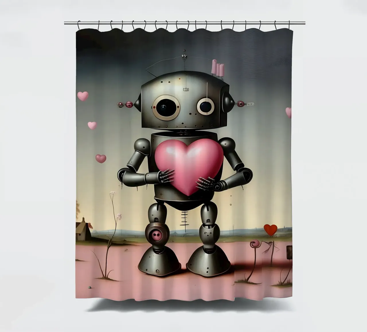 Robot con un cuore_20 tenda da doccia da Pink- und LoveArt by LK