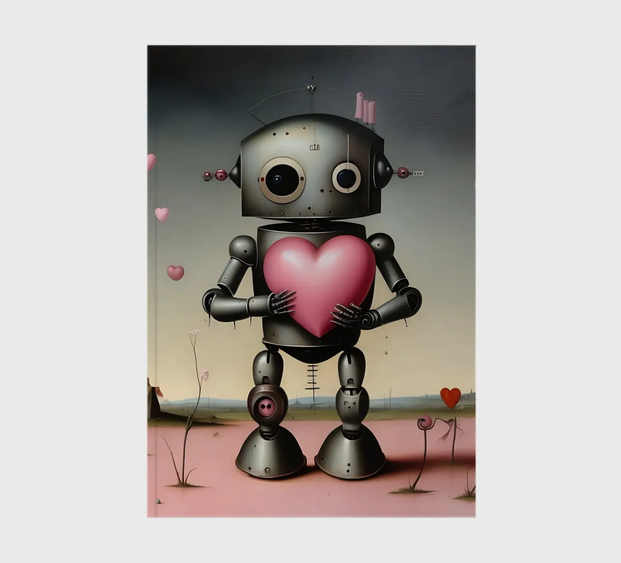 Robot con un cuore_20 diario da Pink- und LoveArt by LK