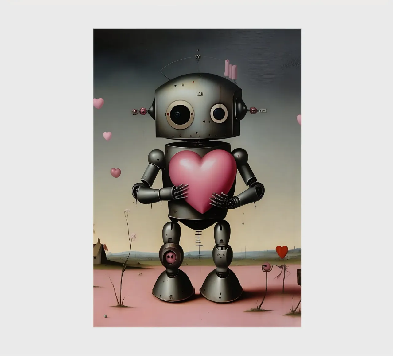 Robot con un cuore_20 diario da Pink- und LoveArt by LK
