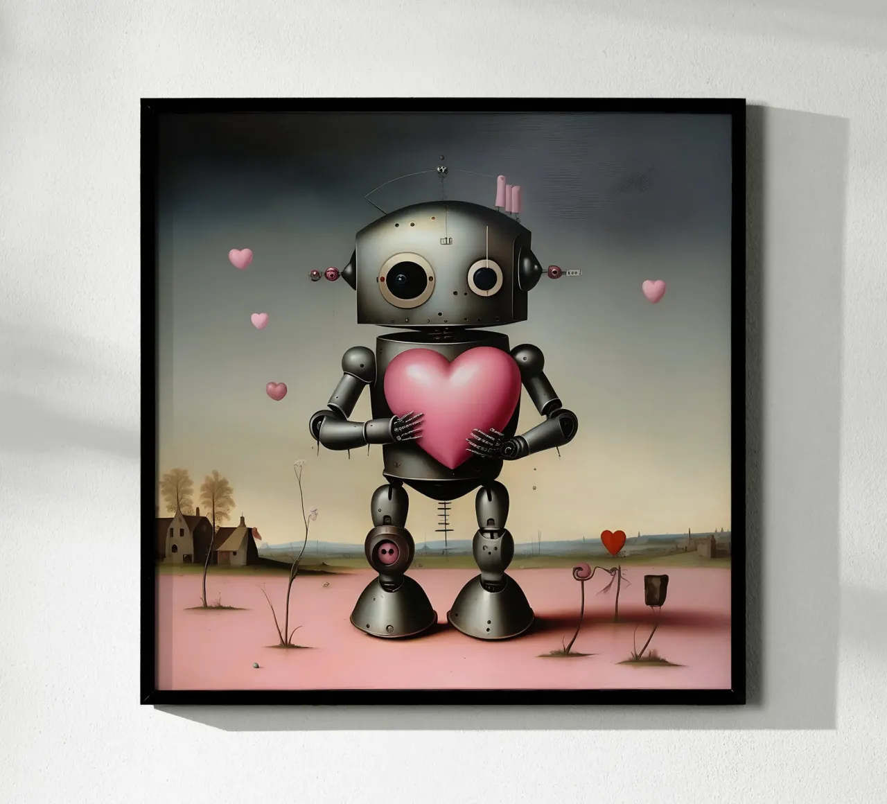 Robot con un cuore_20 carta hahnemühle da Pink- und LoveArt by LK