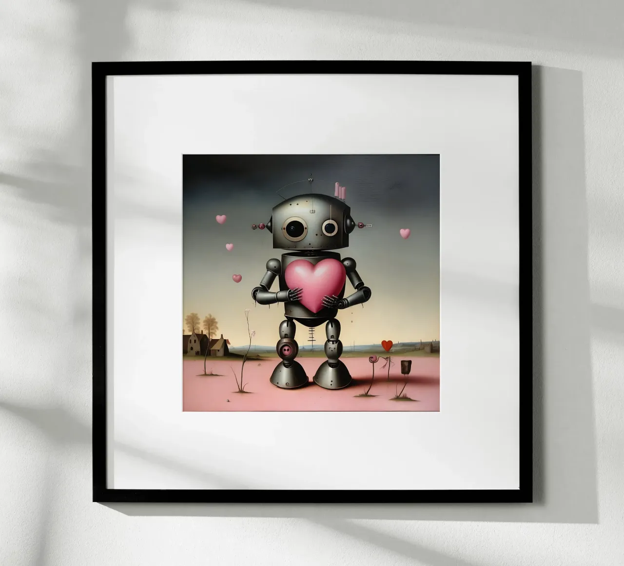 Robot con un cuore_20 carta hahnemühle da Pink- und LoveArt by LK
