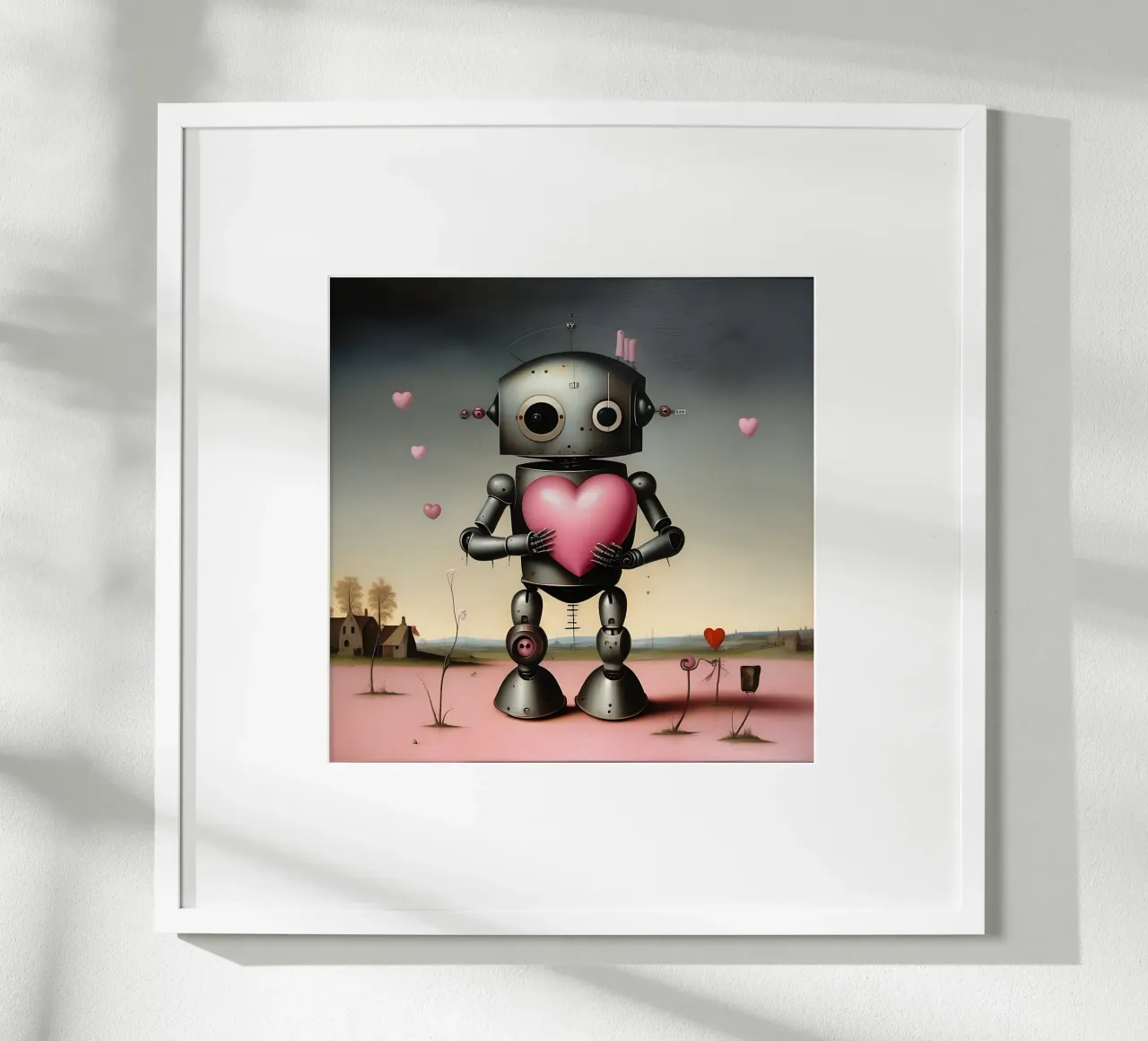 Robot con un cuore_20 carta hahnemühle da Pink- und LoveArt by LK