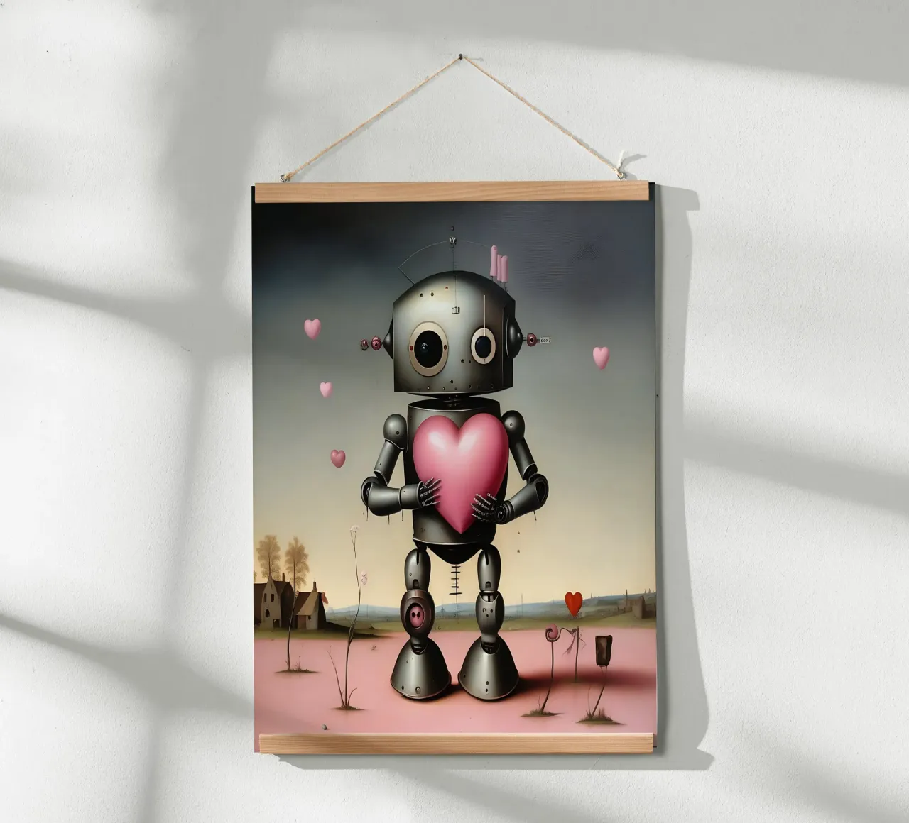 Robot con un cuore_20 carta hahnemühle da Pink- und LoveArt by LK