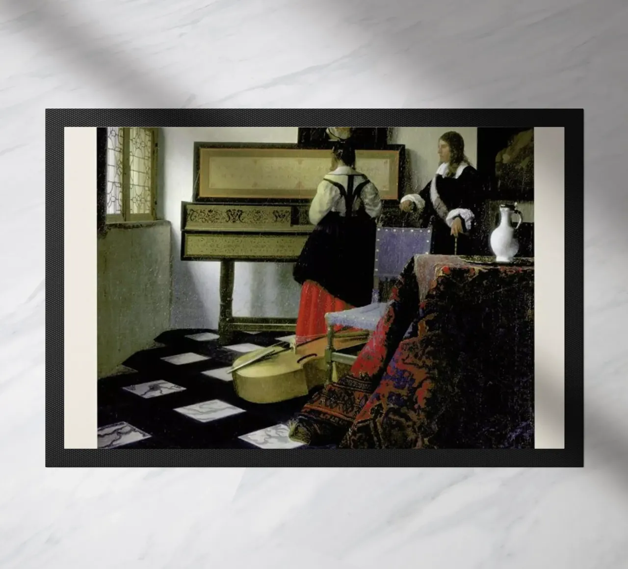 Jan Vermeer - The Music Lesson zerbino da ARTOTHEK