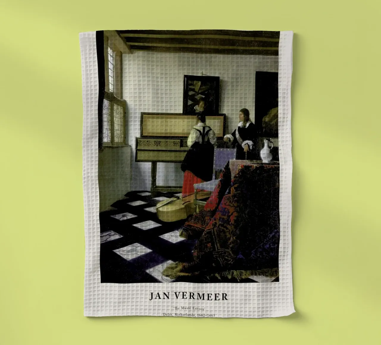 Jan Vermeer - The Music Lesson canovaccio da cucina da ARTOTHEK