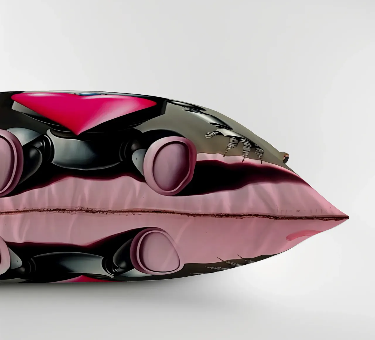 Robot con un cuore_21 cuscino da Pink- und LoveArt by LK