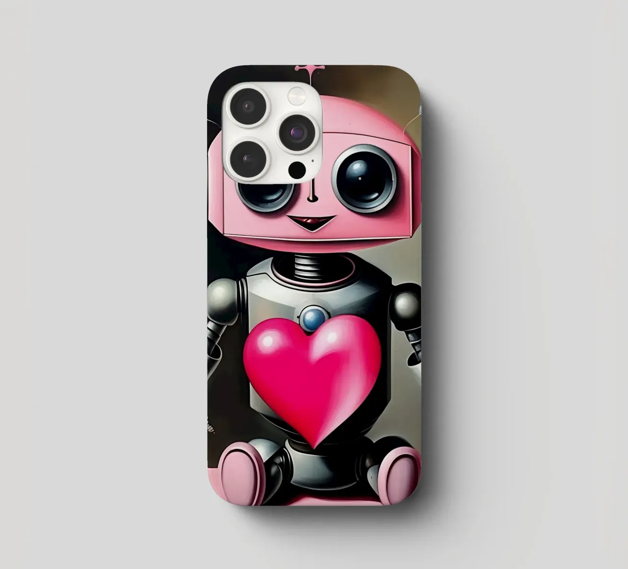 Robot con un cuore_21 cover iphone da Pink- und LoveArt by LK