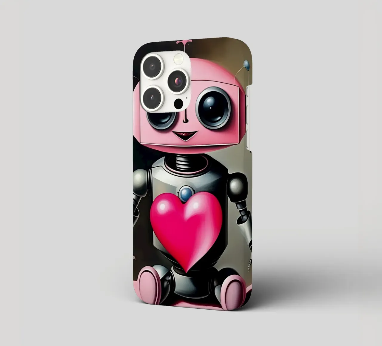 Robot con un cuore_21 cover iphone da Pink- und LoveArt by LK