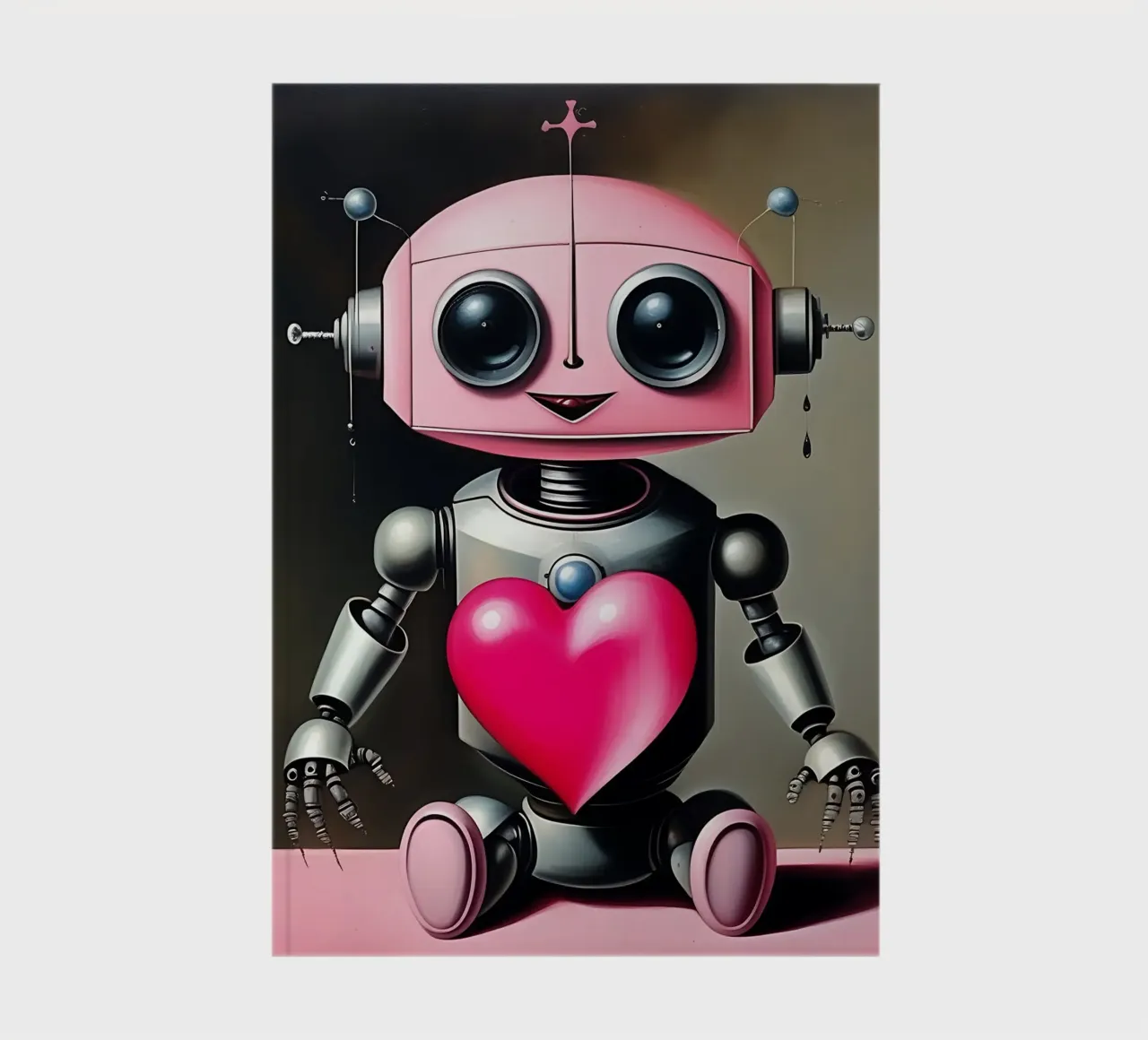 Robot con un cuore_21 diario da Pink- und LoveArt by LK