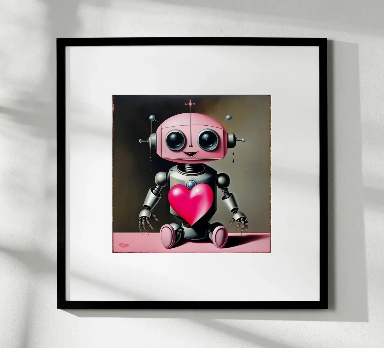 Robot con un cuore_21 carta hahnemühle da Pink- und LoveArt by LK