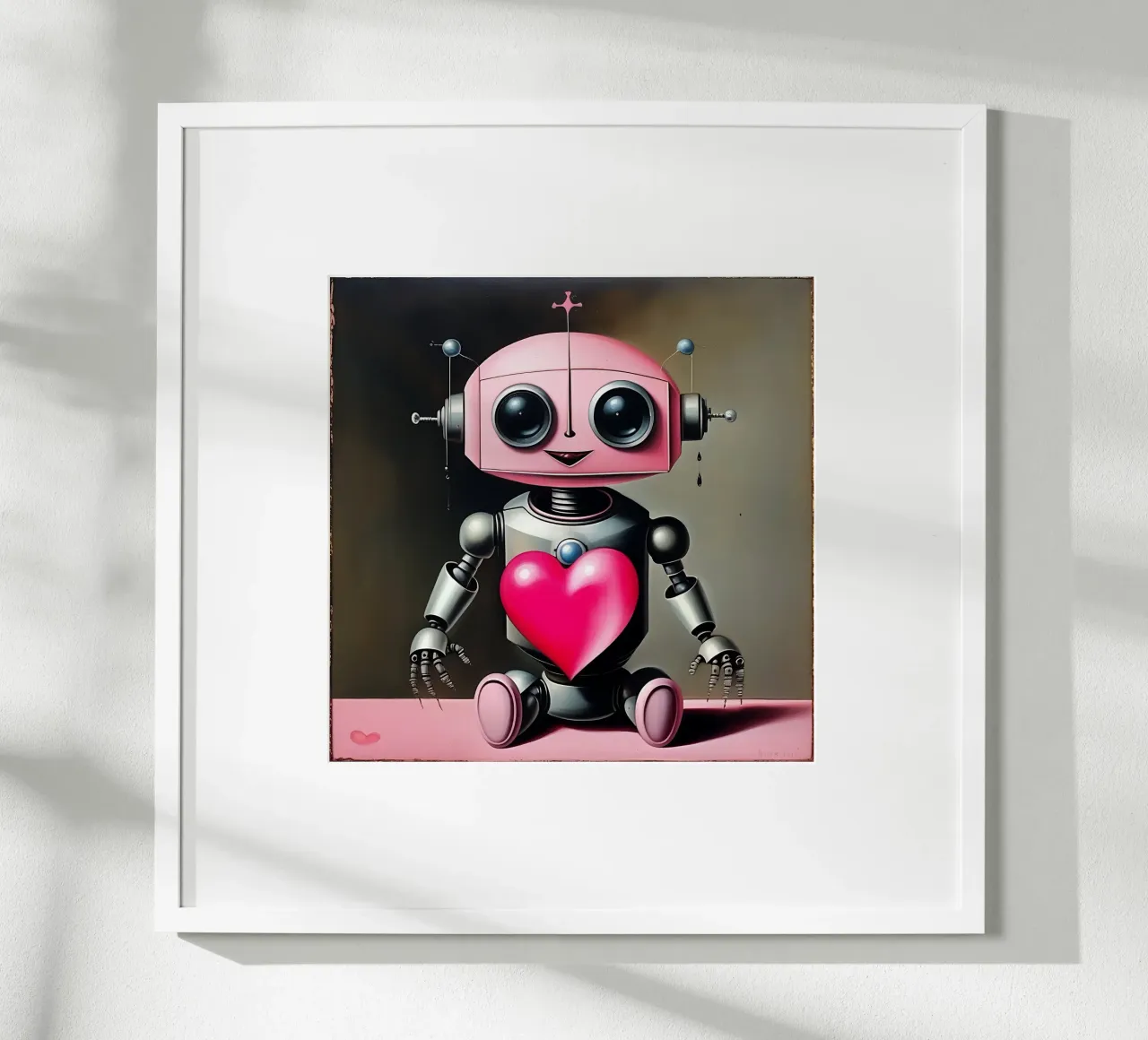 Robot con un cuore_21 carta hahnemühle da Pink- und LoveArt by LK